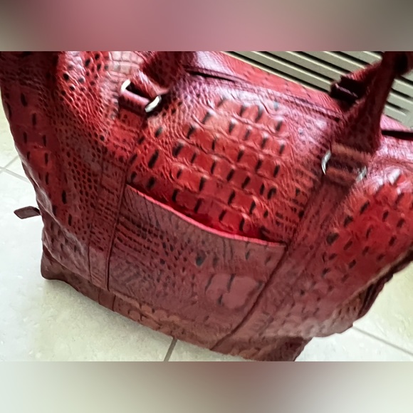 New Cleo and Patek Red Ostrich Tote Bag - Picture 13 of 15